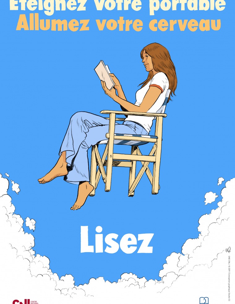 Affiche Eteignez votre portable, allumez votre cerveau, lisez par Zep