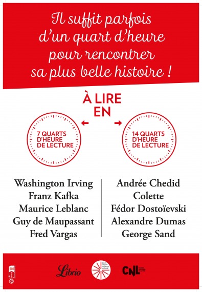 Affiche Quart d'heure de lecture Librio x CNL