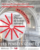 Affiche Les Pensées géantes, Quart d'heure de lecture au Panthéon