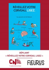 dépliant réveillez votre cerveau lisez illustration article
