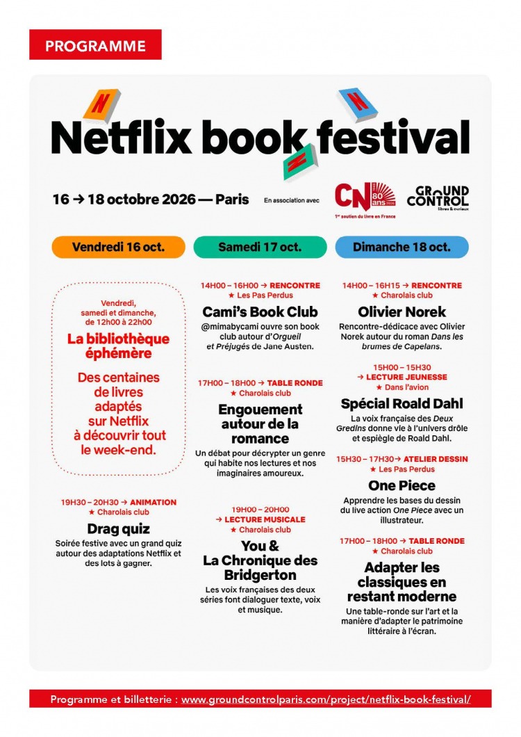 Programme Netflix Book Festival